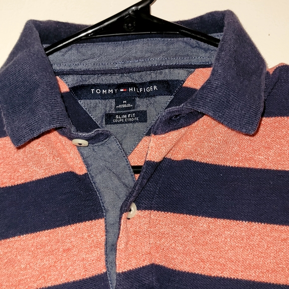 Tommy Hilfiger Slim Fit Striped Polo Shirt – Size M - Picture 5 of 12